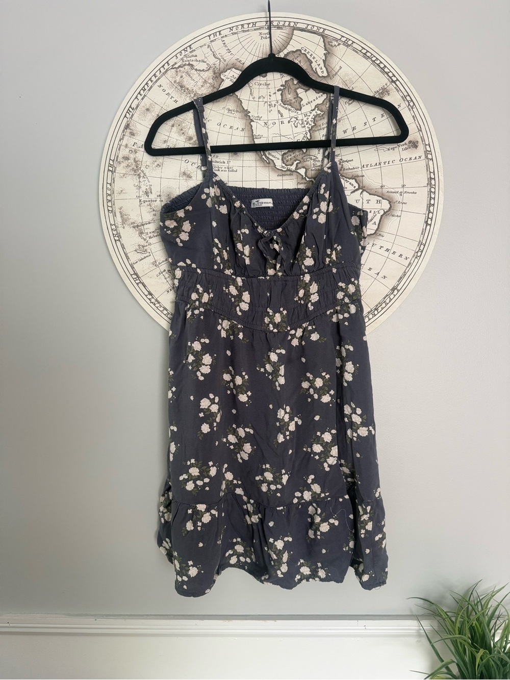 Hollister Charcoal Floral Mini Dress